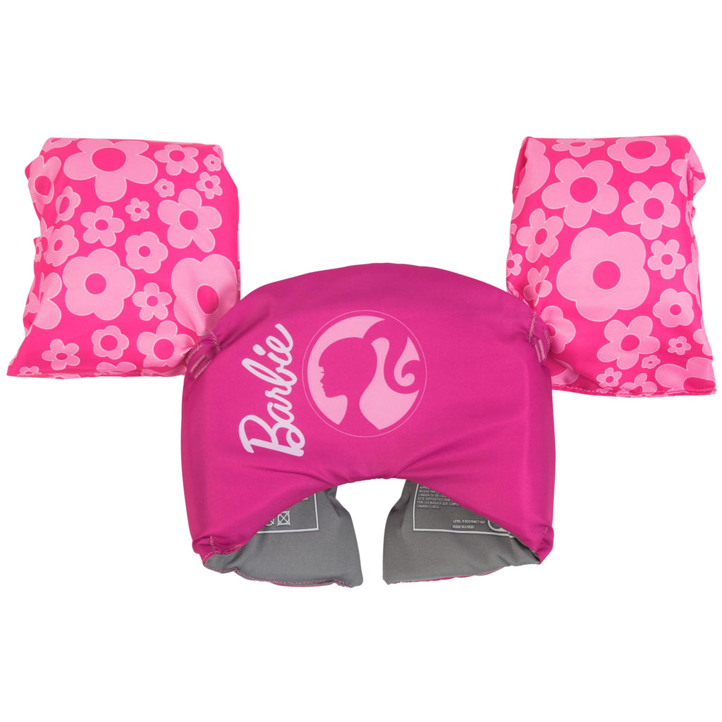 SwimWays Barbie Swim Trainer, US Coast Guard Approved Life Vest, Kids Swim Vest and Swimming Aid, Arm Floaties & Life Jackets fo