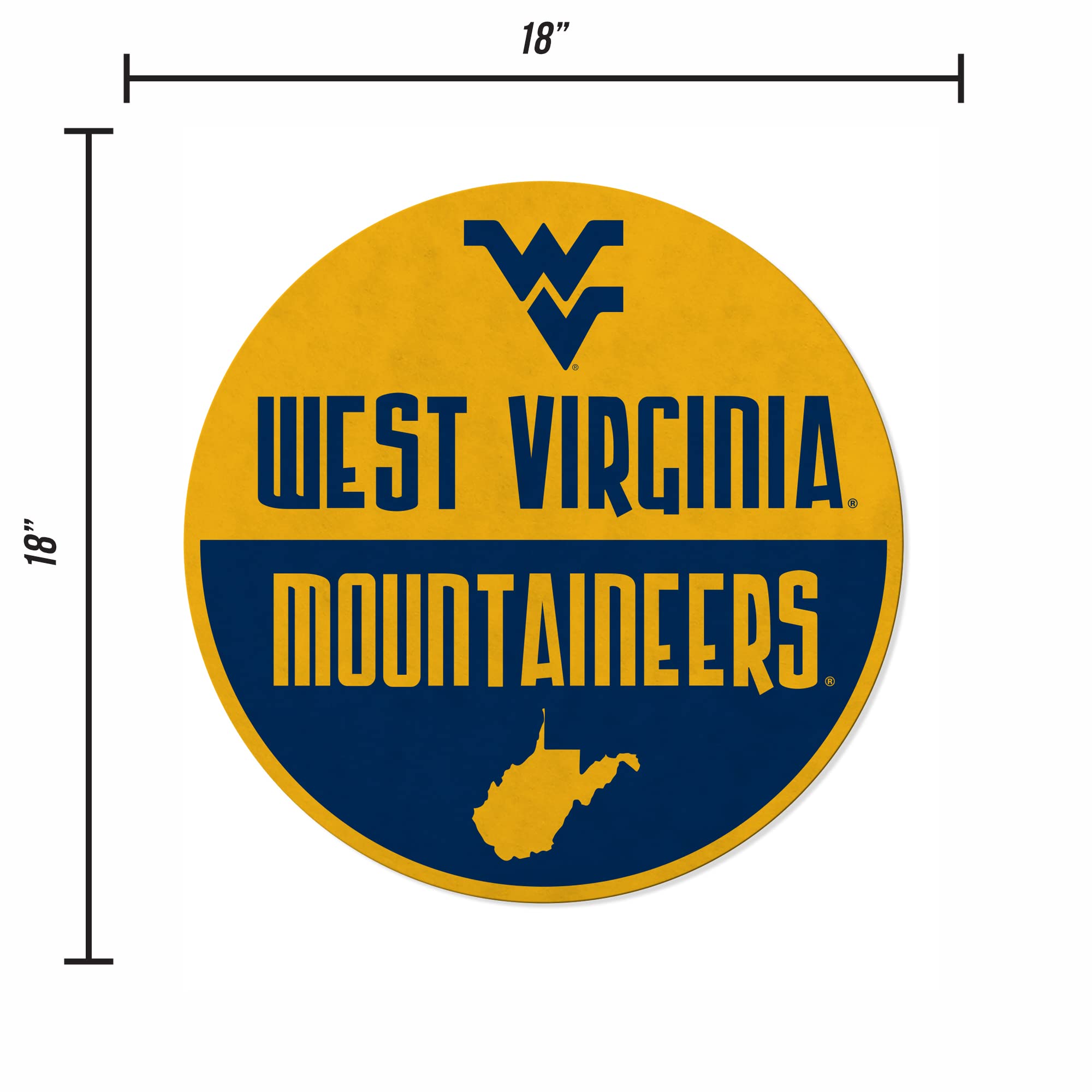 Rico Industries Ncaa West Virginia Mountaineers Classic Shape Cut Pennant - Home And Living Room D  Cor - Soft Felt Ez To Hang