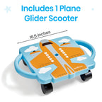 hand2mind Orange Plane Glider Scooter Board, Floor Scooter Board, Gross Motor Toys, Kids Exercise & Physical Education Equipment
