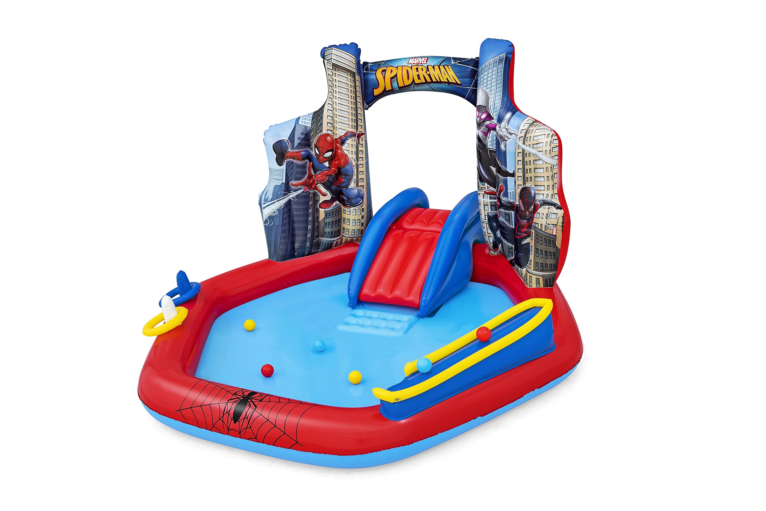 Marvel Spider-Man Inflatable Kids Water Play Center | Outdoor Summer Pool Toy for Children Ages 2+
