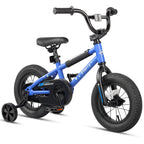 cubsala 14 Inch Little Kids Bike BMX Style Bicycle with Training Wheels Coaster Brake for 3 4 5 Years Old Boys Girls, Blue