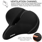 Daway Most Comfortable Bike Seat - C30 Oversized Extra Wide Exercise Bicycle Saddle, Universal Fit For Peloton, Road, Stationary
