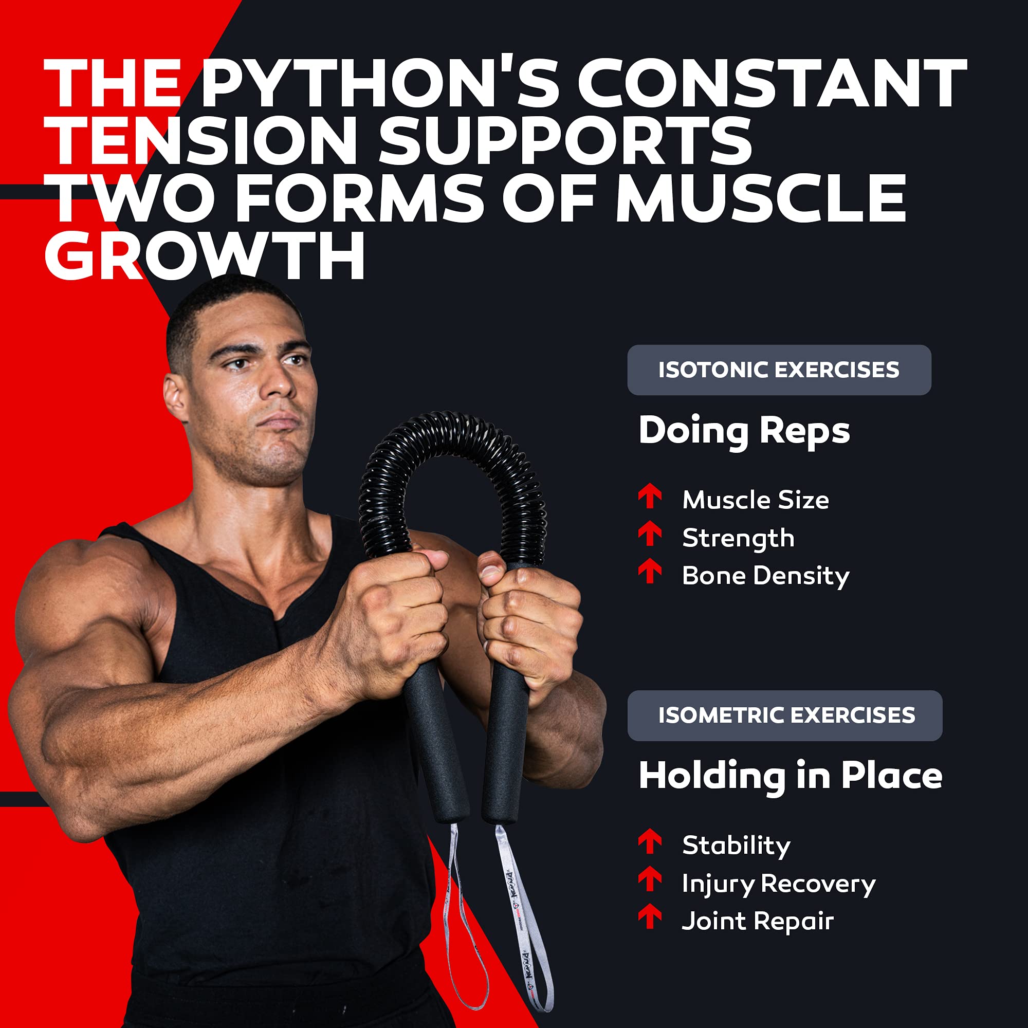 Core Prodigy Python Power Twister Bar - Upper Body Exercise For Chest, Shoulder, Forearm, Bicep And Arm Strengthening Workout Eq