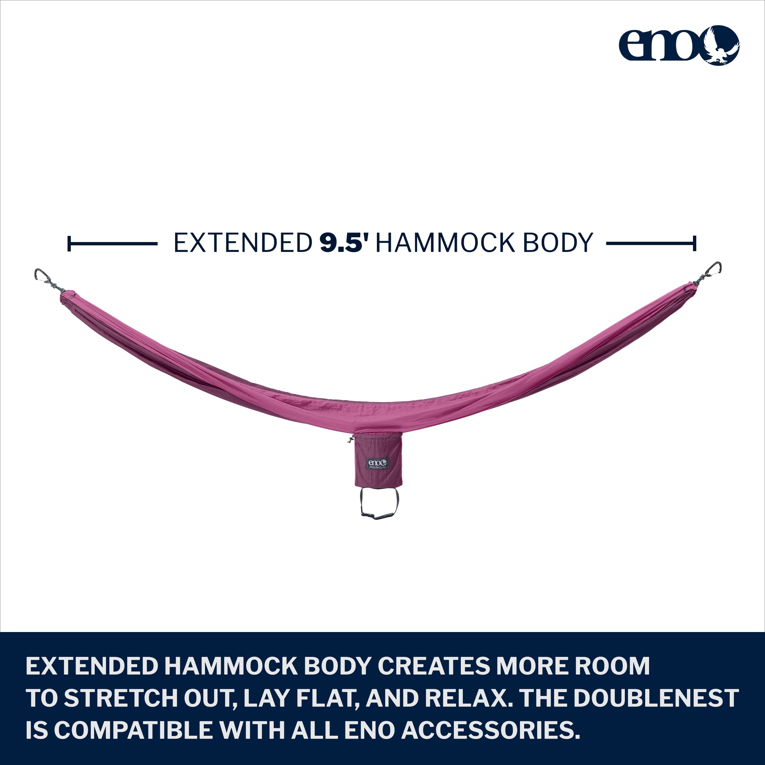 Eno Doublenest Hammock - Lightweight, Portable, 1 To 2 Person Hammock - For Camping, Hiking, Backpacking, Travel, A Festival, Or