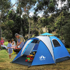 Night Cat Pop Up Tent 2-3 Persons Instant Set Up Tent with Footprint Tarp & Porch, Automatic Double Layer Waterproof Camping Ten