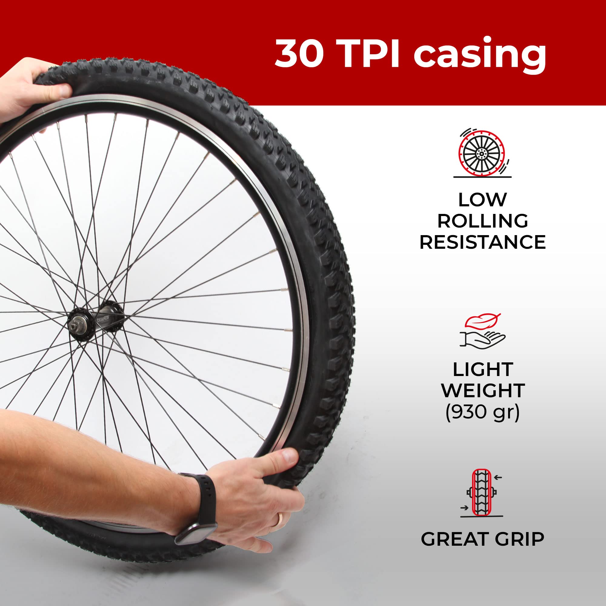 Fincci Pair 27.5 X 2.35 Inch 60-584 Foldable Tires For Road Mountain Mtb Mud Dirt Offroad Bike Bicycle (Pack Of 2)