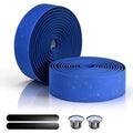 CLUTUTJL EVA Bike Handlebar Tapes, Blue EVA Bicycle Handlebar Tape with High Stain Resistance Surface, Shock Absorbing Bike Grip
