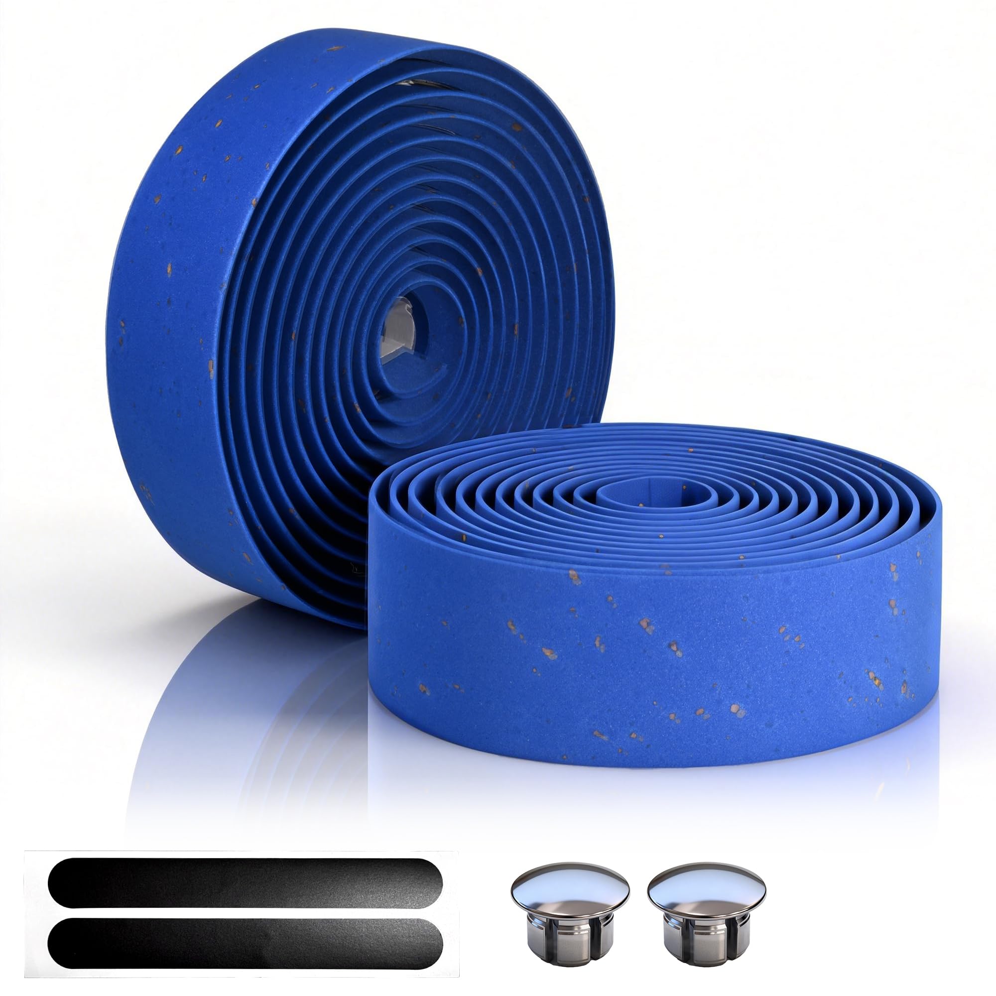CLUTUTJL EVA Bike Handlebar Tapes, Blue EVA Bicycle Handlebar Tape with High Stain Resistance Surface, Shock Absorbing Bike Grip