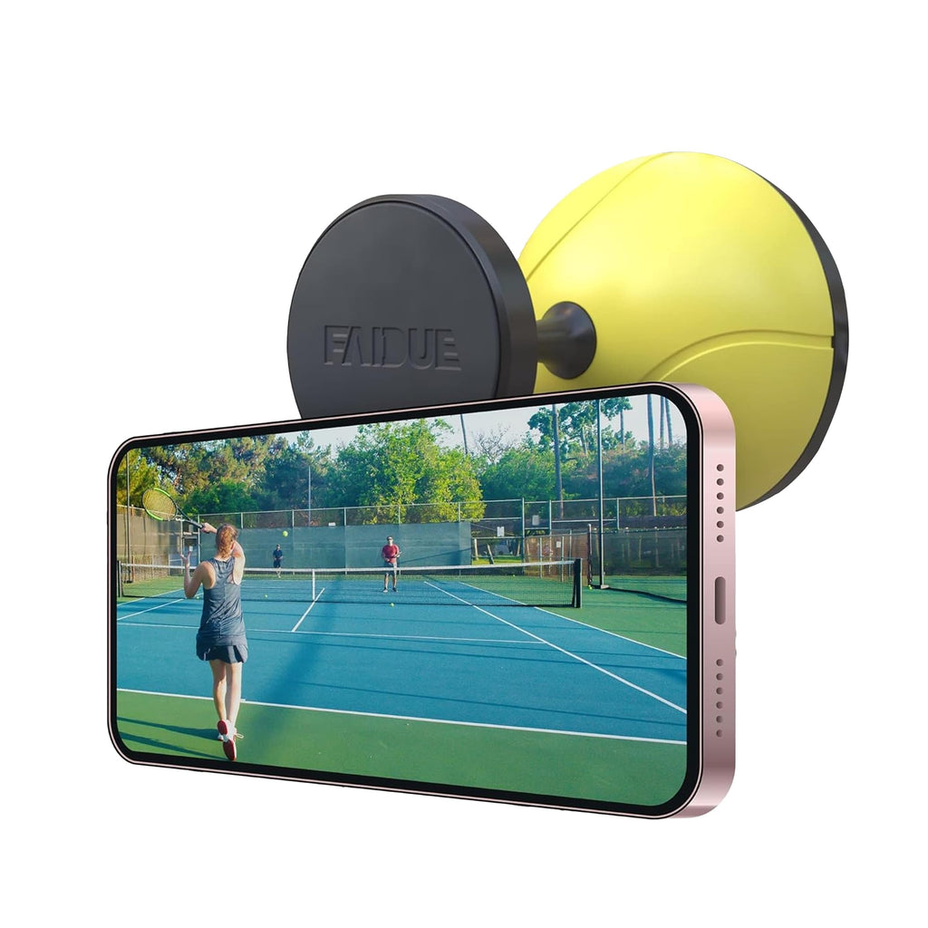 Faidue Tennis & Pickleball Training Equipment - Fence Smartphone Camera Mount, Tennis Practice Equipment, Iphone & Android Camer