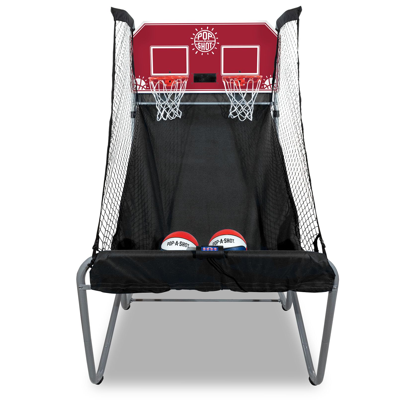Pop-A-Shot - Home Dual Shot | Arcade Basketball Fun at Home | Infrared Sensor Scoring | 16 Game Modes | 7 Balls | Foldable Stora