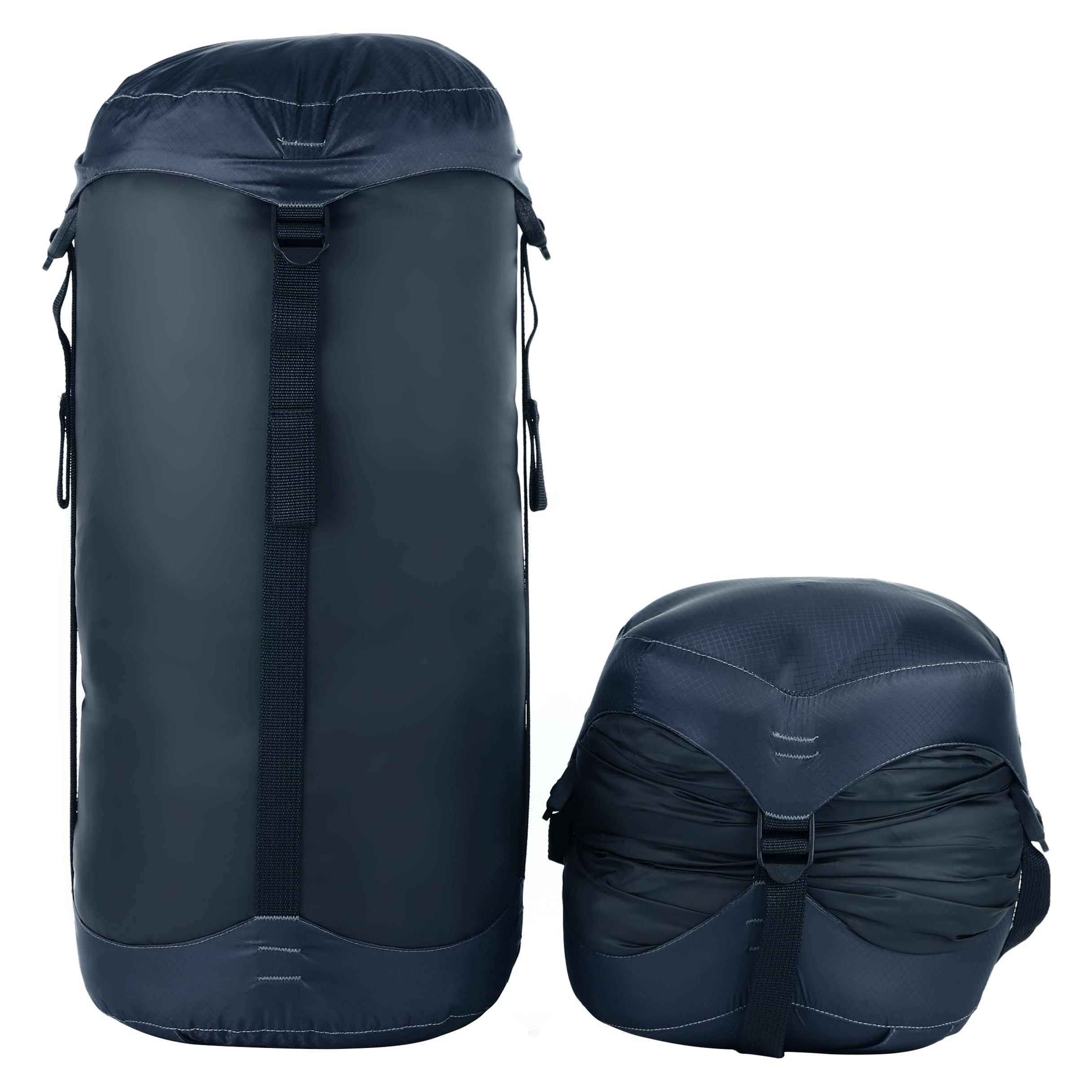 Litume Compression Stuff Sack, Water Resistant Lightweight Sleeping Bag Compression Sack With Drawstring Closure For Camping, Hi