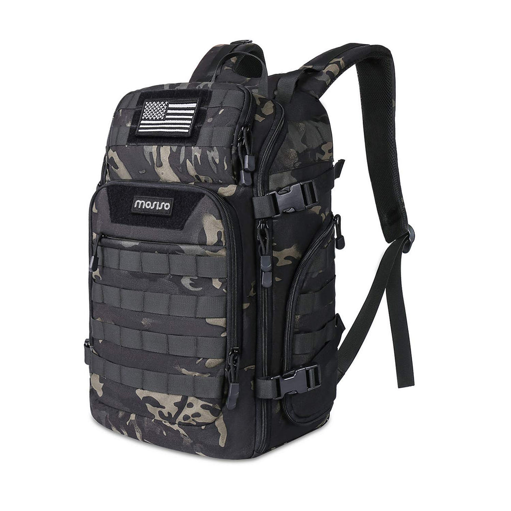 Mosiso 30L Tactical Backpack, Military Daypack 3 Day Assault Rucksack Outdoor Hiking Hunting Fishing Camping Training Shoulder B