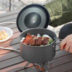 Camping Cooking Set,7Pcs Camping Pan Set For Backpack Cookware Pot And Pans Set, Survival Cooking Kit For Hiking Cooking Gear Ou