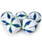 Aoneky Kids Soccer Ball - Eco-Friendly 2.5Mm Pvc Leather, Durable Machine-Stitched Design, Ball Pump Included (Size 3-10 Deflate