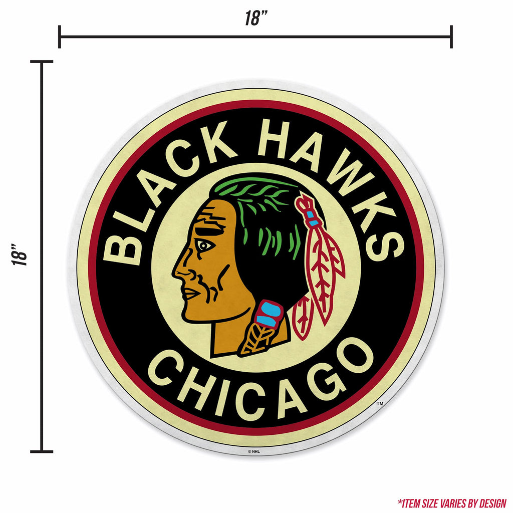 Rico Industries Nhl Chicago Blackhawks Retro Shape Cut Pennant - Home And Living Room D  Cor - Soft Felt Ez To Hang