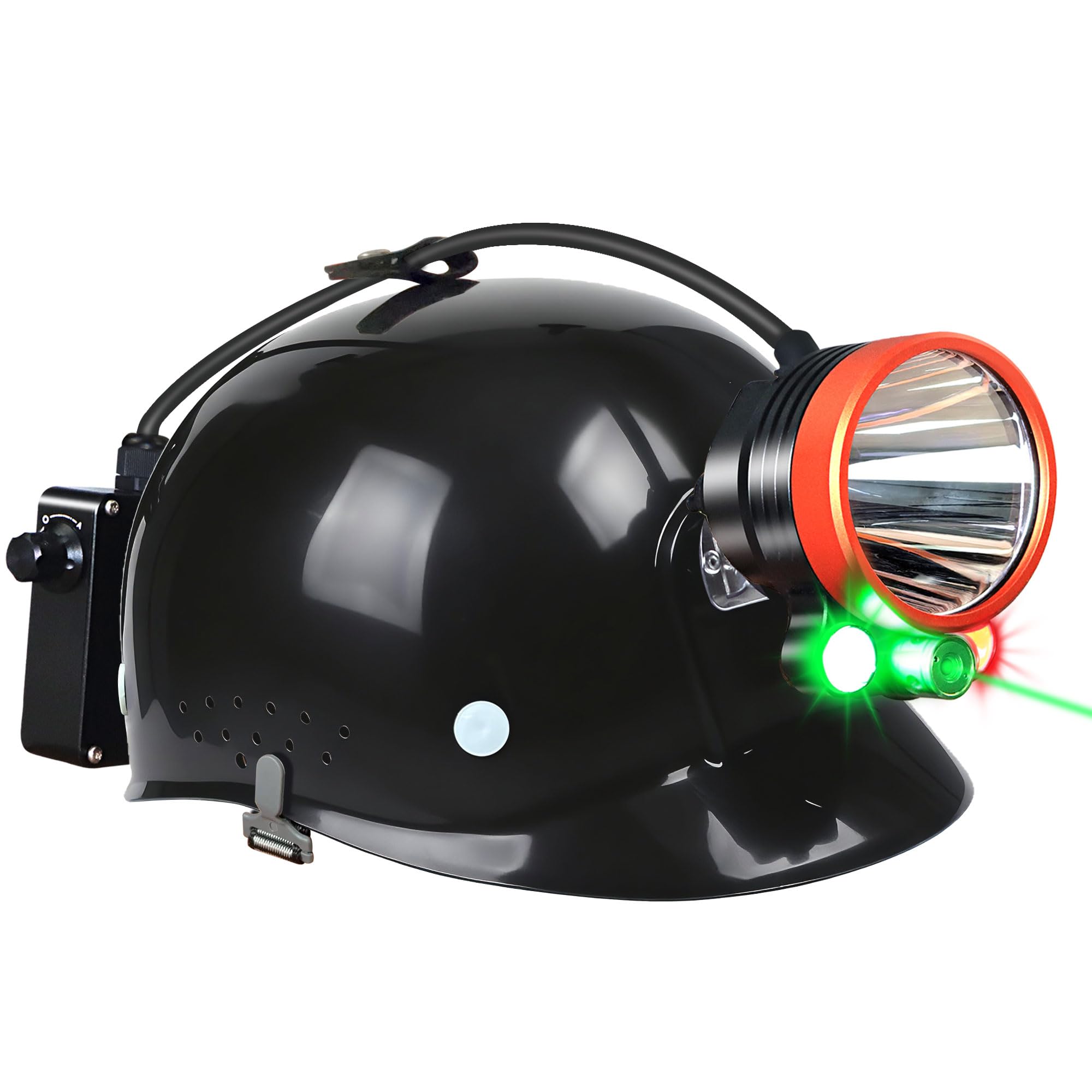 Pseudes T28 5-Color 3000-Yard Coon Hunting Lights - 2000 lm White/Green/Red/Amber Spot & Green Beam, IPX6 Waterproof Night Hunti