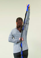 Rangemaster Stretch Strap, Multi-Loop Strap With Exercise Guide For Physical Therapy, Yoga, Flexibility (Blue)