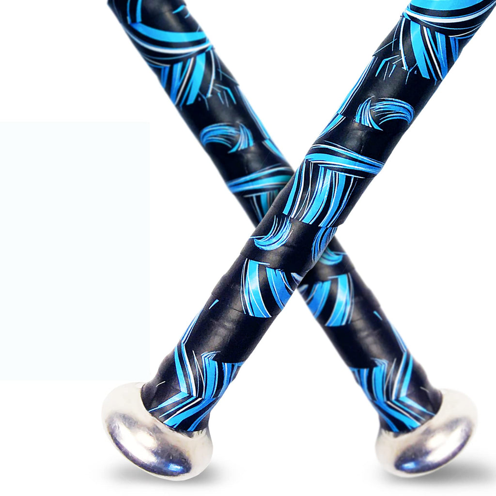 Alien Pros Bat Grip Tape For Baseball 0.5 Mm (2 Pack, Blue Waves) - Precut And Pro Quality Bat Tape - Wrap Your Bat For An Epic 