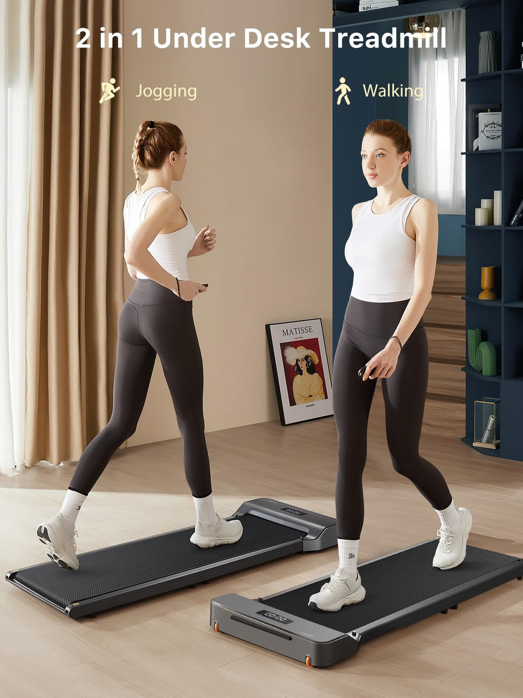 WALKINGPAD Z1 Foldable Walking Pad Treadmill for Home Office, Under Desk Treadmill with Adaptive Speed Control, Compact Design f