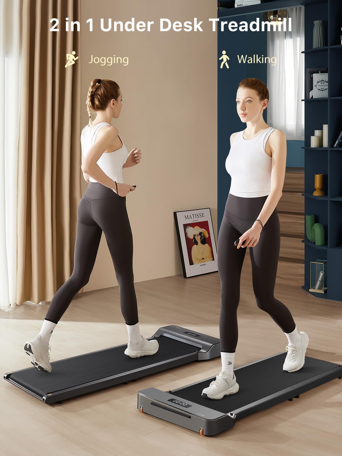 WALKINGPAD Z1 Foldable Walking Pad Treadmill for Home Office, Under Desk Treadmill with Adaptive Speed Control, Compact Design f