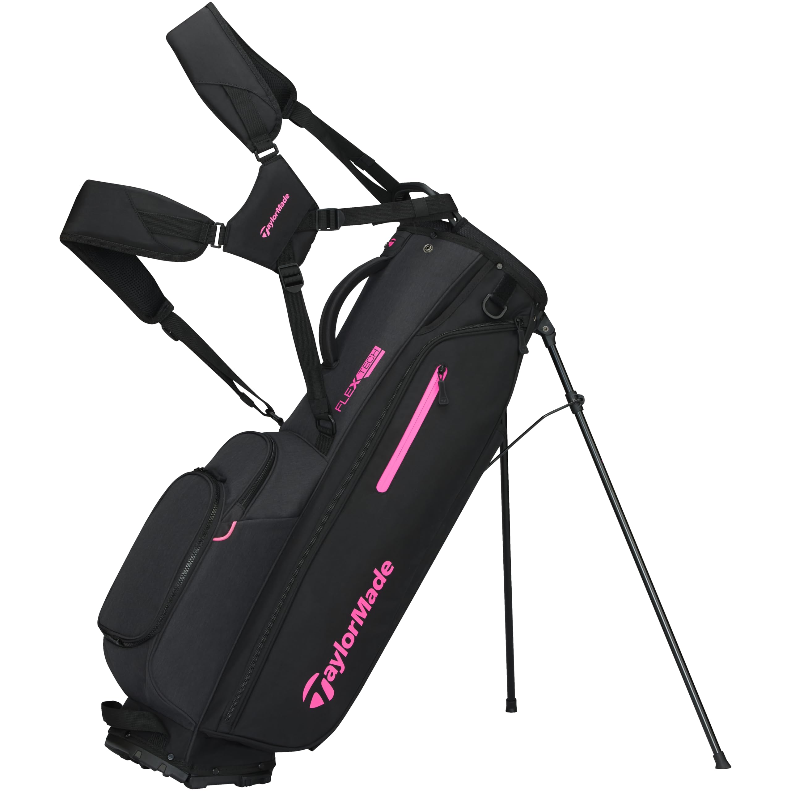 TaylorMade Golf Flextech Stand Bag Black/Neon Pink