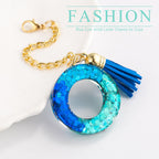Letter Charm Accessories for Stanley Cup 1 PCS Cute Initial Keychain Handle Charm for Stanley Tumbler for Women Blue Letter O