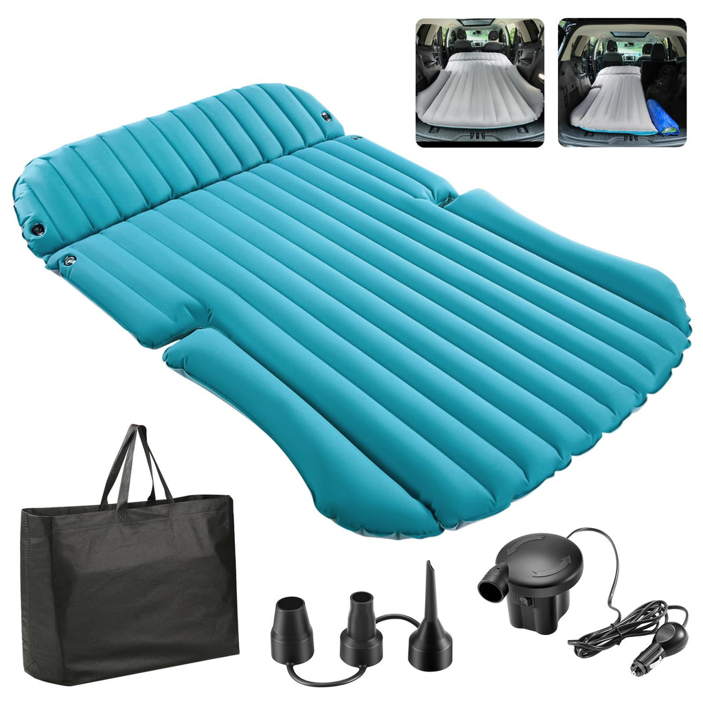 Kmz Suv Air Mattress Double-Sided Car Mattress Camping Bed Inflatable Bed With Electric Pump For Suv Trunk And Rear Seat - Gray