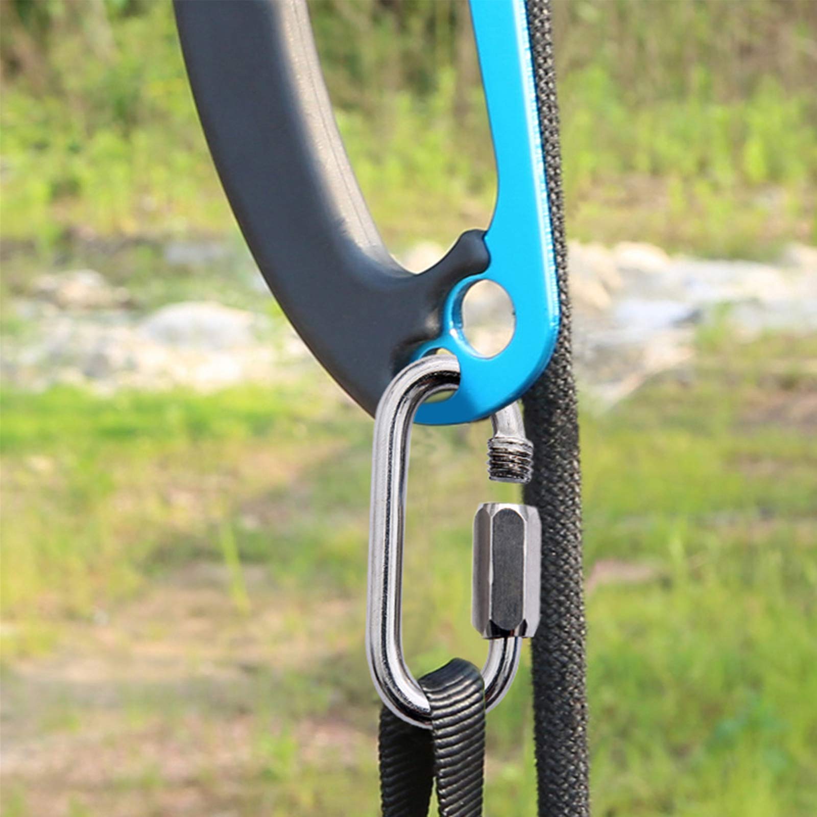 Wildken Adjustable Climbing Ascender Sling Foot Loop Ascender Webbing Sling For Outdoor Mountaineering, Rock Climbing, Expeditio