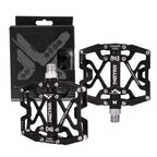 Mzyrh Mountain Bike Pedals, Ultra Strong Colorful Cnc Machined 9/16'' Cycling Sealed 3 Bearing Pedals(Black 3 Bearings)