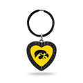 Rico Industries Ncaa Iowa Hawkeyes Ncaa Rhinestone Heart Colored Keychain, Black, 3-Inches In Length