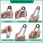 Zeagus Grip Strength Trainer 6 Pack,100Lb-350Lb Metal Hand Grip Strengthener,Non-Slip Heavy-Duty Forearm Exerciser,Hand Gripper