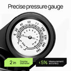 Bike Pump with Gauge - Floor Bike Pumps for Road & Mountain Bikes, Presta & Schrader Valve, 160 PSI, 2-Inch Dial, Includes Needl