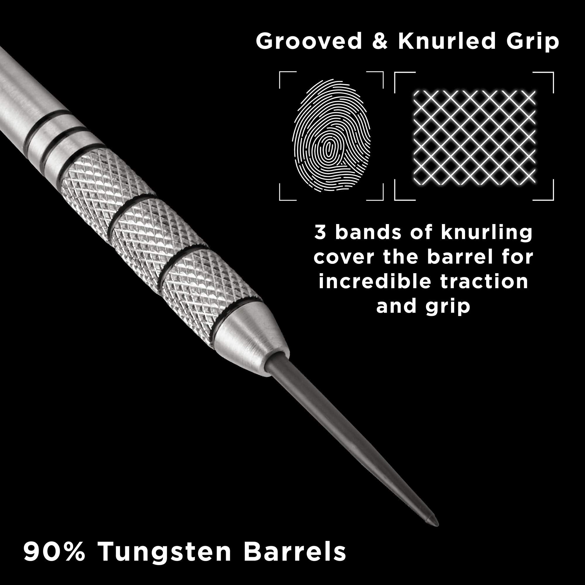Fat Cat By Gld Products Bulletz 90% Tungsten Steel Tip Darts With Storage/Travel Case, 23 Grams , Black