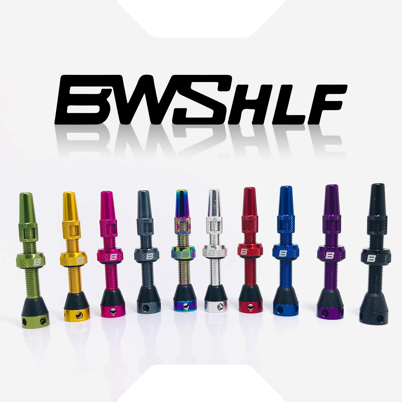 Bwshlf Golden Tubeless Presta Valve Stem 40Mm  44Mm, Super Light Alloy Presta Valve Stem Kit With Valve Core Remover Tool And Va