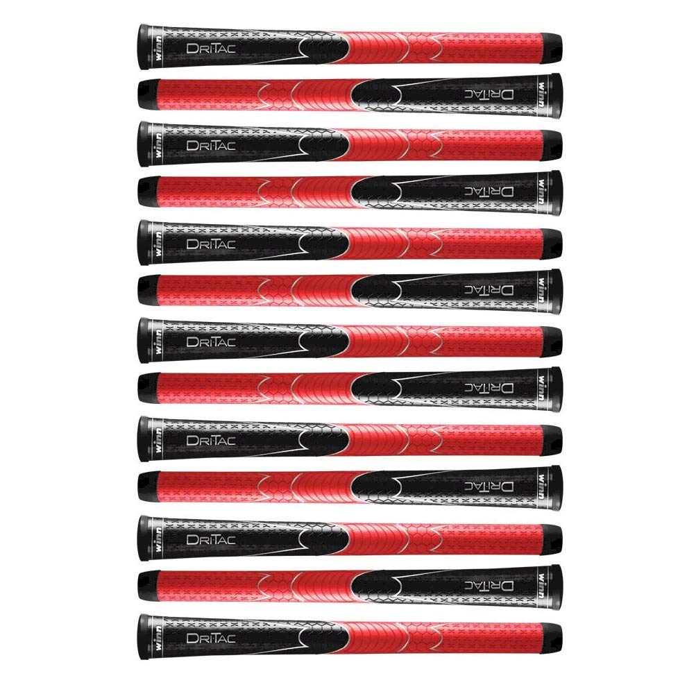 Winn Dri-Tac Standard Black/Red 13 Piece Golf Grip Bundle (