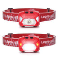 Lepro 320015 Battery Powered Headlamp - 1300Lux Super Bright LED Head Lamp with Red Light, IPX4 Waterproof Headlights for Outdoo