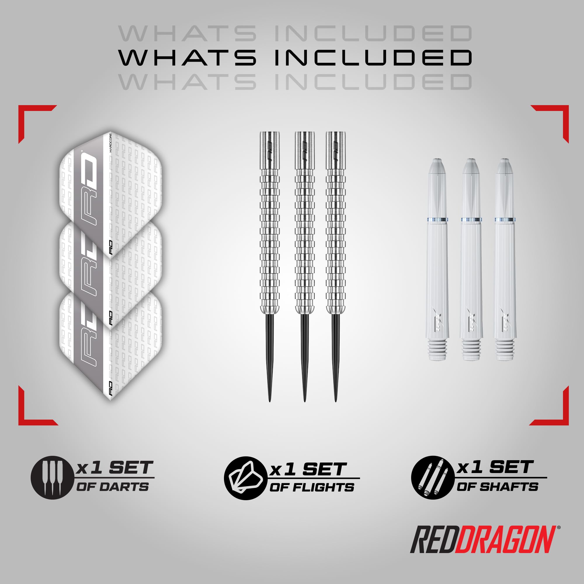 Red Dragon Javelin: 20G - Tungsten Darts Set With Flights And Stems