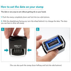 Maxmark Office Date Stamp With Paid Self Inking Date Stamp - Red Ink