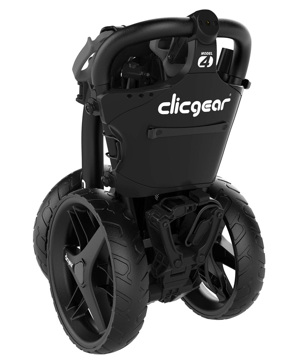 Clicgear Model 4.0 Golf Push Cart, 3-Wheel Foldable Walking Golf Cart (Black)