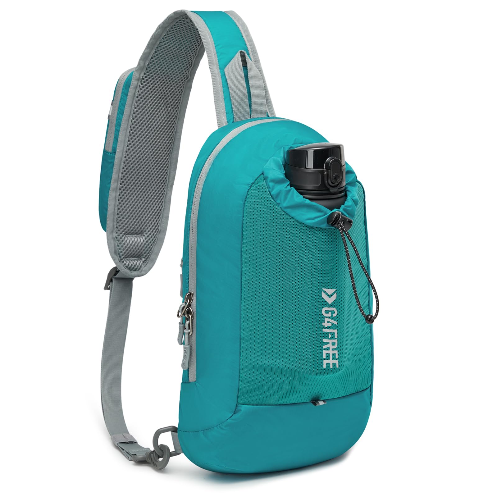 G4Free Sling Bag RFID Blocking Lightweight Crossbody Backpack Chest Shoulder Bag for Travel Sports Running Hiking (Teal Blue)