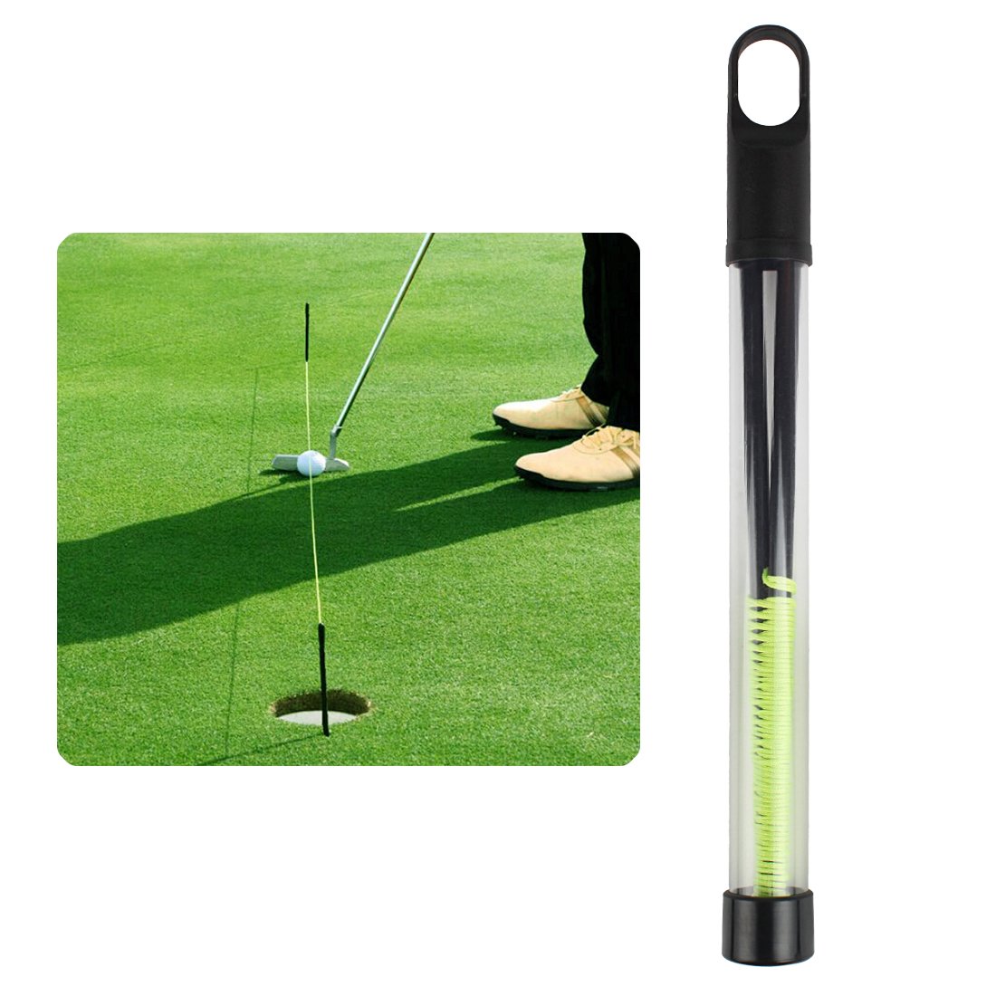 Andux Golf Training Aid Golf Putting String With Pegs Golf Putting Guide Line Lxxlq-01