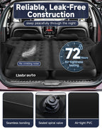 Umbrauto Heavy-Duty Suv Air Mattress W/Quick-Inflate Car Pump| Durable 2-Chamber Inflatable Van Sleeping Bed For Camping & Trave