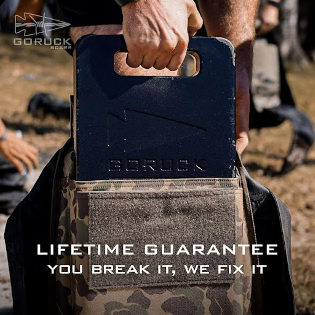 GORUCK Ruck Plate 45LB (Long) - USA Made Cast Iron Weighted Plates for Vest, Rucking, Squat, Swing, Strength Training Equipment,