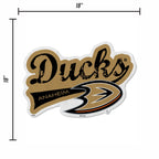 Rico Industries Nhl Anaheim Ducks Distressed Shape Cut Pennant - Home And Living Room D  Cor - Soft Felt Ez To Hang