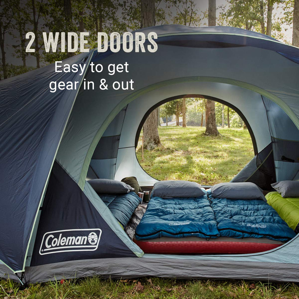 Coleman Skydome Tent Xl, 8/10/12 Person Camping Tent, Blue Nights