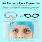 Seago Swim Goggles 2 Pack Anti-Fog Anti-Uv Wide View Swimming Goggles With Uv Protection|Adjustable|Anti Fog For Kids 3-15, Ligh