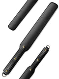 Ueemph 18 Inch Riding Crop,Black Leather Paddle,Super Durable Rug Paddles,Equestrian Crops(Black)
