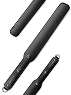 Ueemph 18 Inch Riding Crop,Black Leather Paddle,Super Durable Rug Paddles,Equestrian Crops(Black)