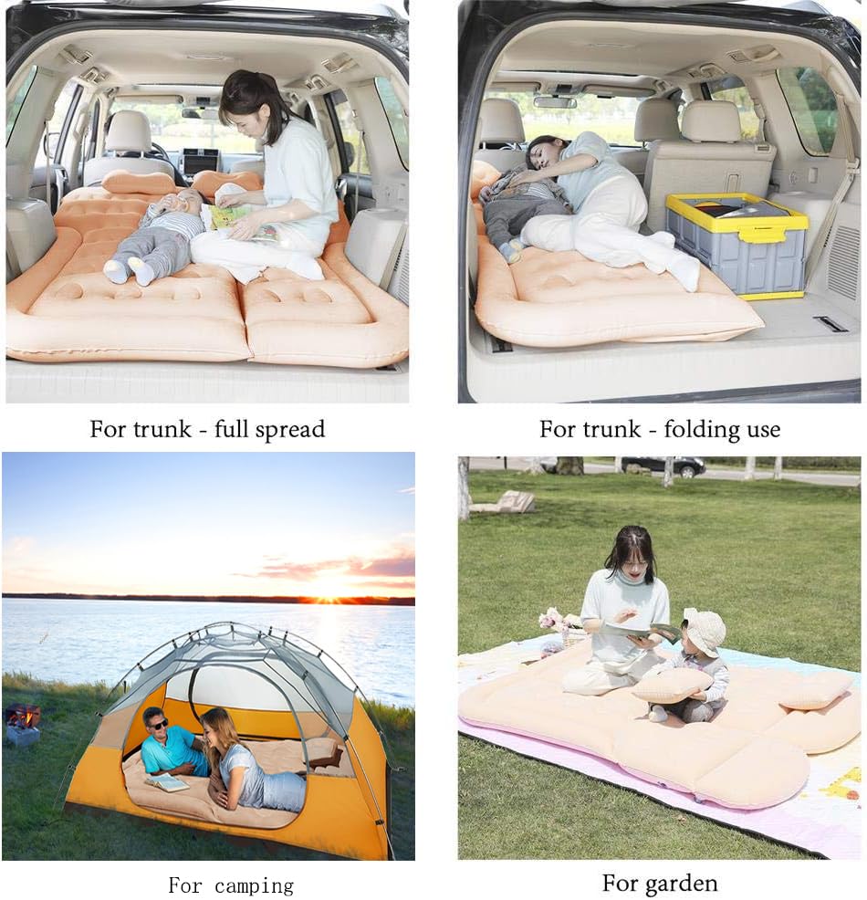 Saygogo Suv Air Mattress Camping Bed Cushion Pillow - Inflatable Thickened Car Air Bed Mattress With Air Pump Portable Sleeping