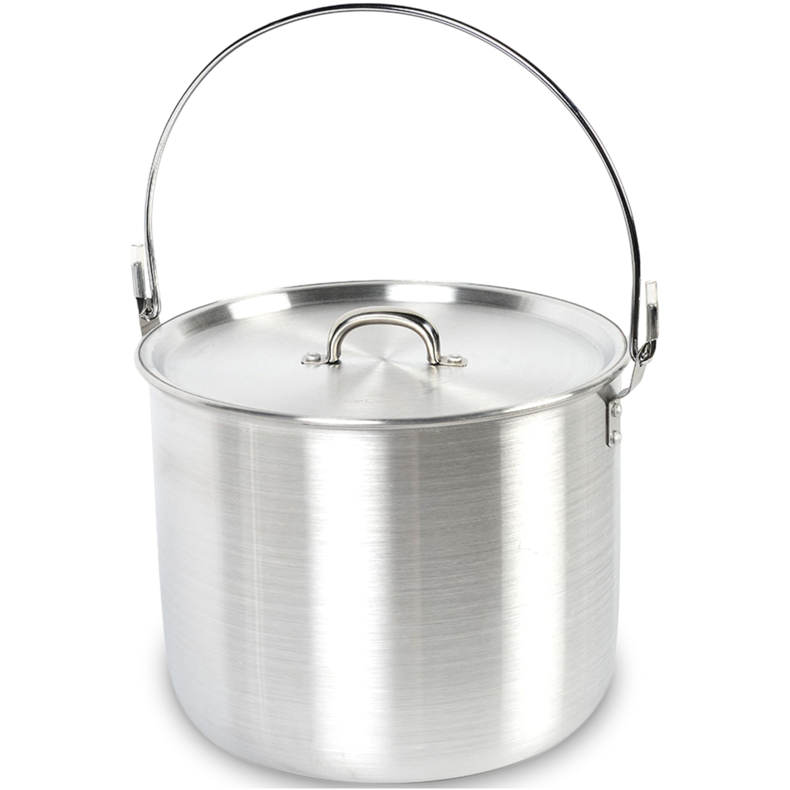 AceCamp Camping Pot for Gas Stove Made of Aluminium with Handle and Lid [4L] - Camping Pots for Gas Cookers, Grills and Fire - C